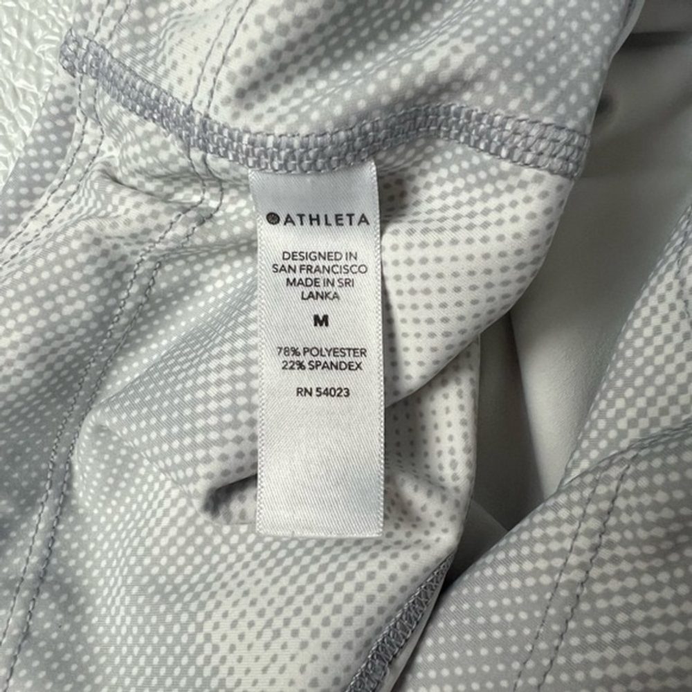 Athleta Women's Ultimate Stash Pocket Printed Crop Leggings White Gray Size M - Picture 10 of 10